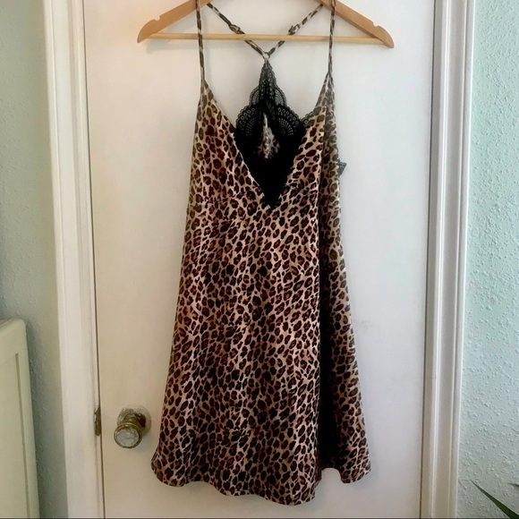 Leopard With Lace Lingerie Size Medium - Picture 1 of 6